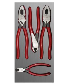 Juego de pinzas para electrici sta 4 piezas, charola CH126L-C