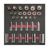 Juegos de dados cuadro 1/2 in SAE cortos & largos 31 pzs Urrea