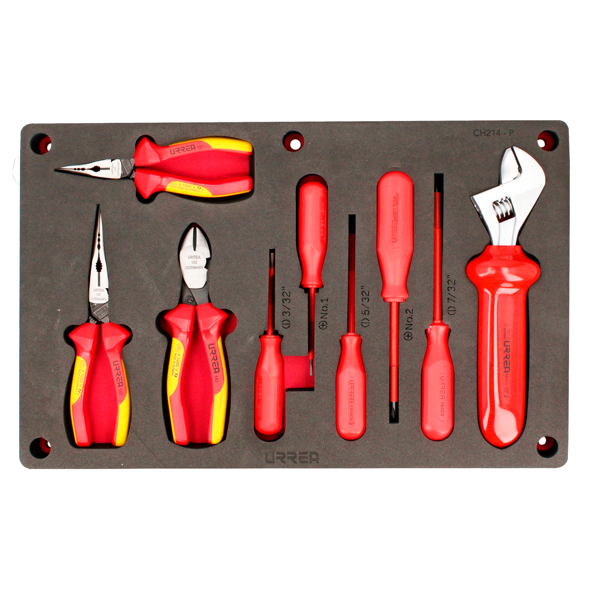 Juego combinado de herramienta s 1000 V 9 piezas, CH214P-C