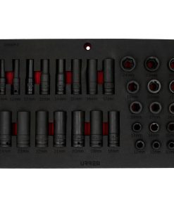 Juego de dados de impacto métr icos cuadro de 1/2 in 30 piezas, CH242P-C