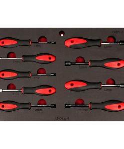Juego de 9 destornilladores bimaterial de caja Urrea