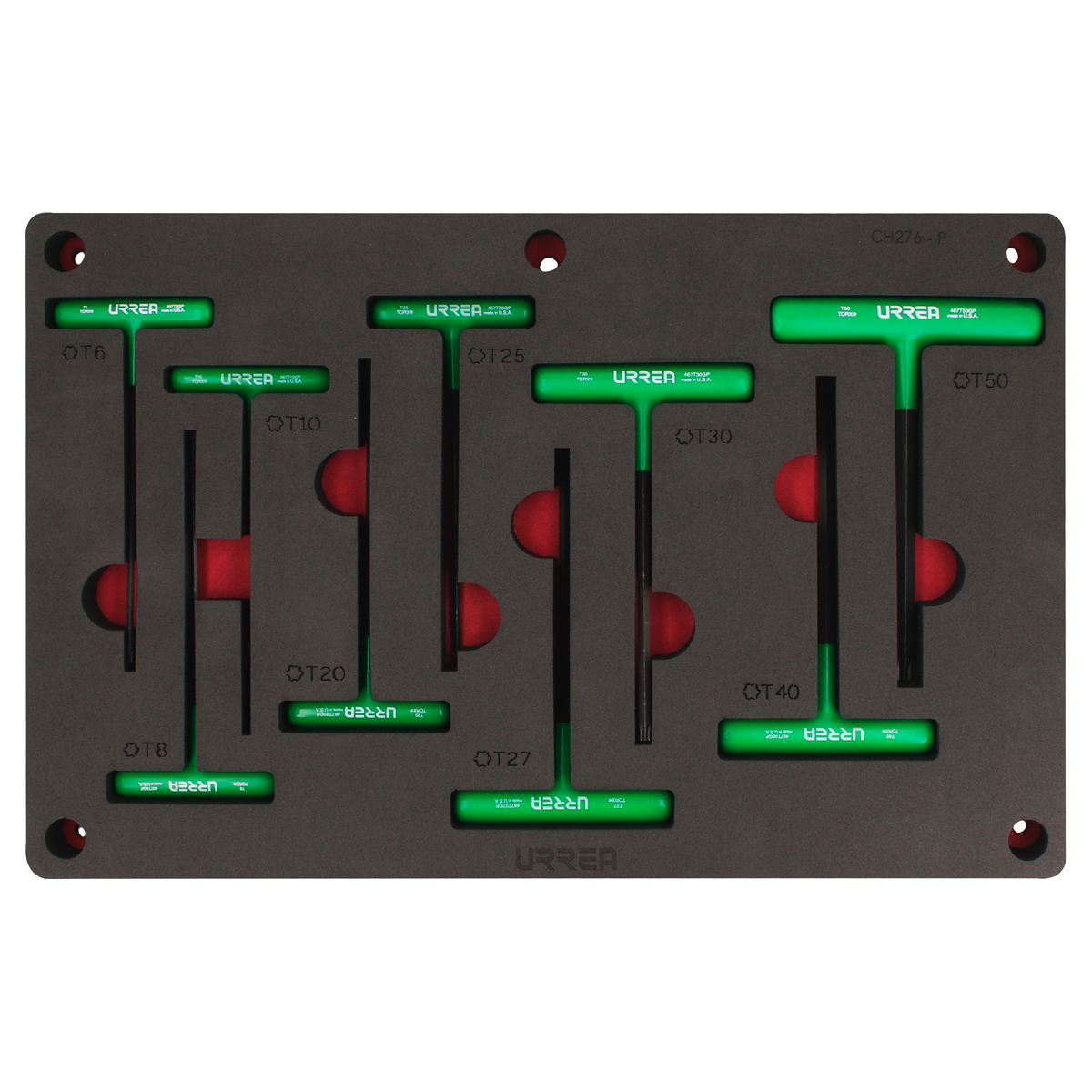 Juego de 9 llaves hexagonales T torx Urrea