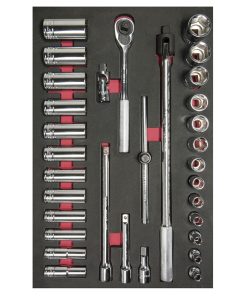 Juego de dados y acc 1/2 in SAE Cortos & Largos - 32 pzs Urrea