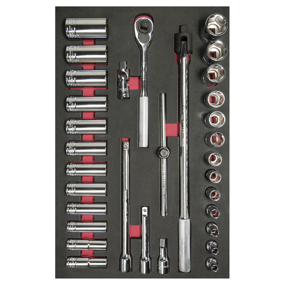 Juego de dados y acc 1/2 in SAE Cortos & Largos - 32 pzs Urrea