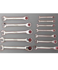 Juego 12 llave combinadas matraca pulg Urrea.