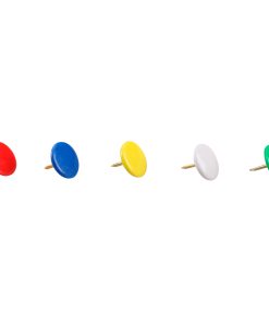 Chinches con cabeza cubierta d e PVC de colores, 100 piezas
