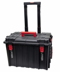 Caja modular plástica color ne gro 22 in x 12-1/2 in x 16 in