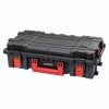 Caja modular plástica color ne gro 22 in x 13-1/2 in x 6-1/2 in