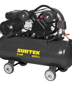 Compresor de aire eléctrico co n transmisión de banda 200L, 3 HP, 120V