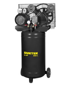 Compresor de aire eléctrico co n transmisión de banda vertica l 200L, 3HP, 200V