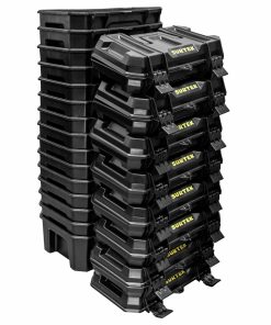Juego de cajas portaherramient as plásticas con broches plást icos 19 in x 10 in, 15 piezas