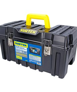 Caja portaherramientas plástica 21 in con broches metálicos Surtek