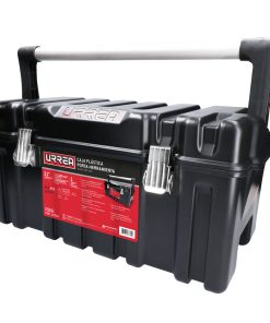 Caja portaherramientas plástica 21 in con broches metálicos y charola
