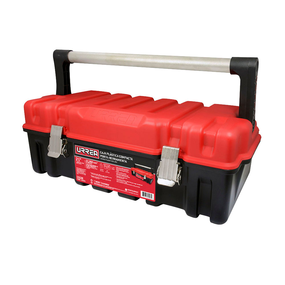 Caja plástica portaherramientas tapa roja Urrea