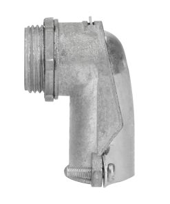 Conector curvo metálico para t ubo flexible 1/2 in