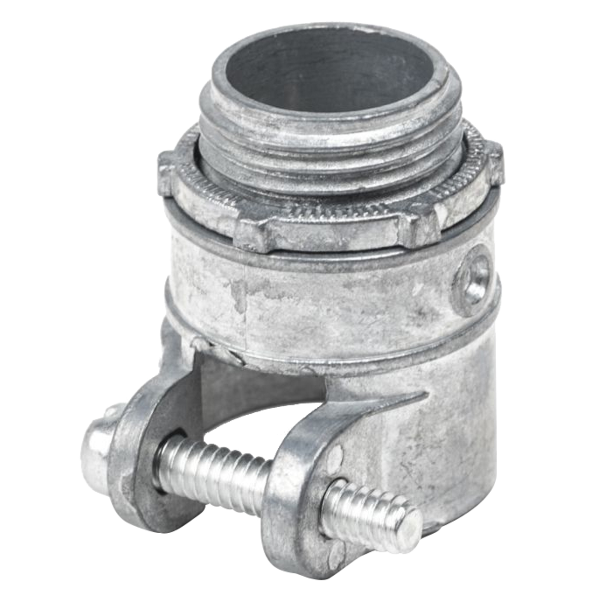 Conector recto metálico para t ubo flexible 1/2 in