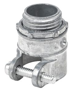 Conector recto metálico para t ubo flexible 3/4 in
