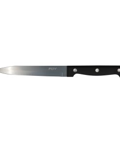 Cuchillo liso de acero inoxida ble para asado con mango de pl ástico de 5 in