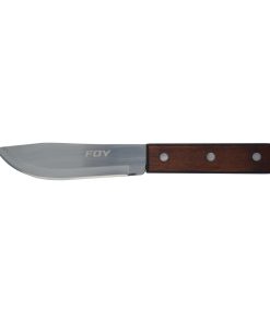 Cuchillo cebollero de acero in oxidable con mango de madera d e 7 in