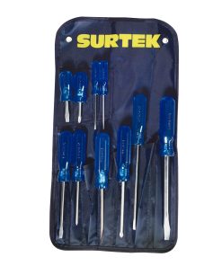 Surtek Juego de 10 destornilladores azules combinado