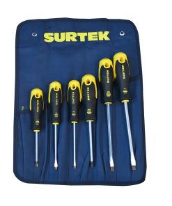 Surtek Juego 6 destornilladores bimaterial estuche comb.