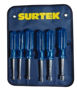 Surtek Juego 6 destornilladores azules de caja en pulgadas