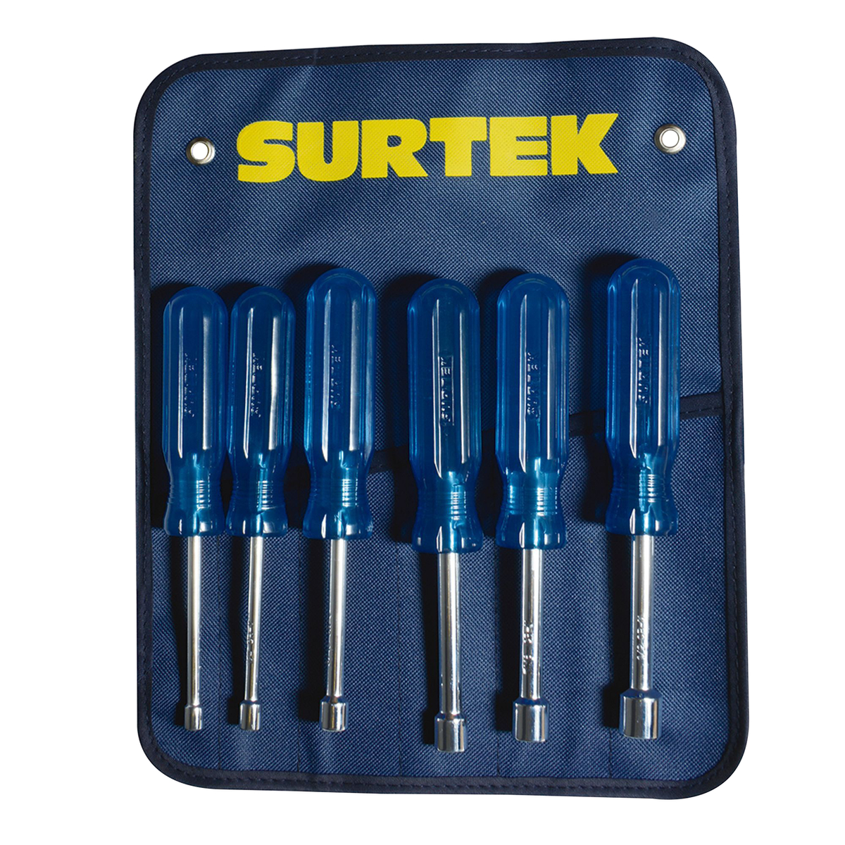 Surtek Juego 6 destornilladores azules de caja en pulgadas