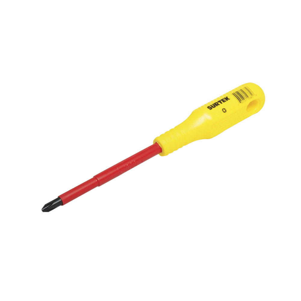 Destornillador 1000V barra redonda Phillips® #1x3 in Surtek