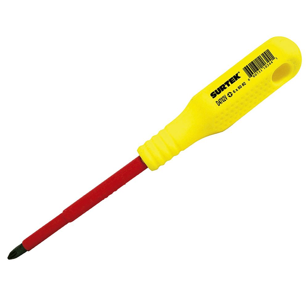 Destornillador 1000V barra redonda Phillips® #2 x 4 in Surtek
