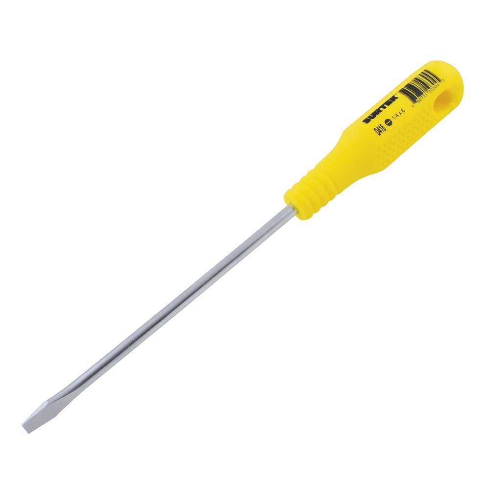 Destornillador amarill barra redonda pta plana 1/4x6 in Surtek