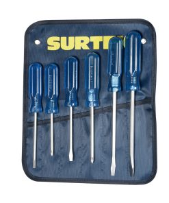 Juego de 6 destornilladores azules combinado Surtek