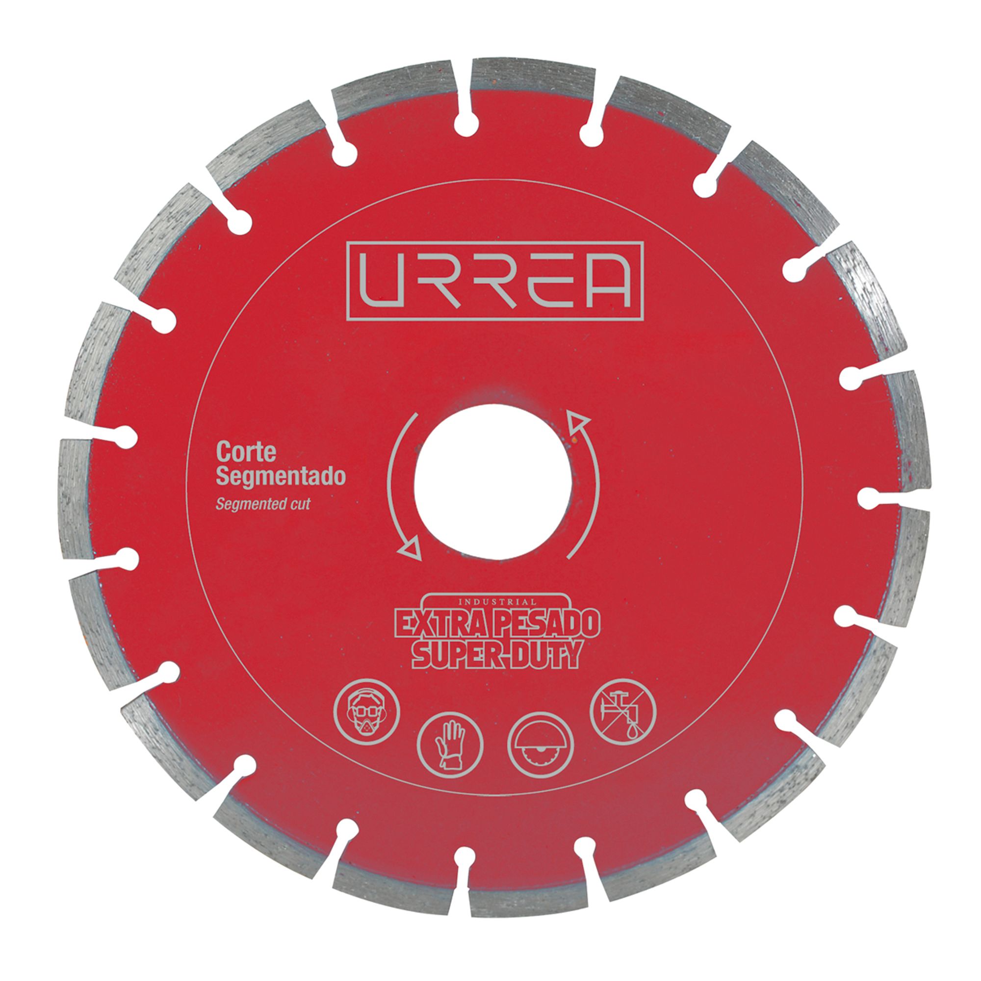 Disco de diamante uso extra pesado corte segmentado 7 in Urrea