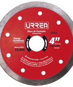 Disco de diamante uso industrial corte continuo 4 in Urrea