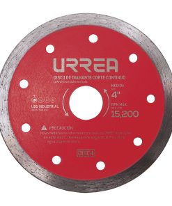 Disco de diamante uso industrial corte continuo 4 1/2 in Urrea