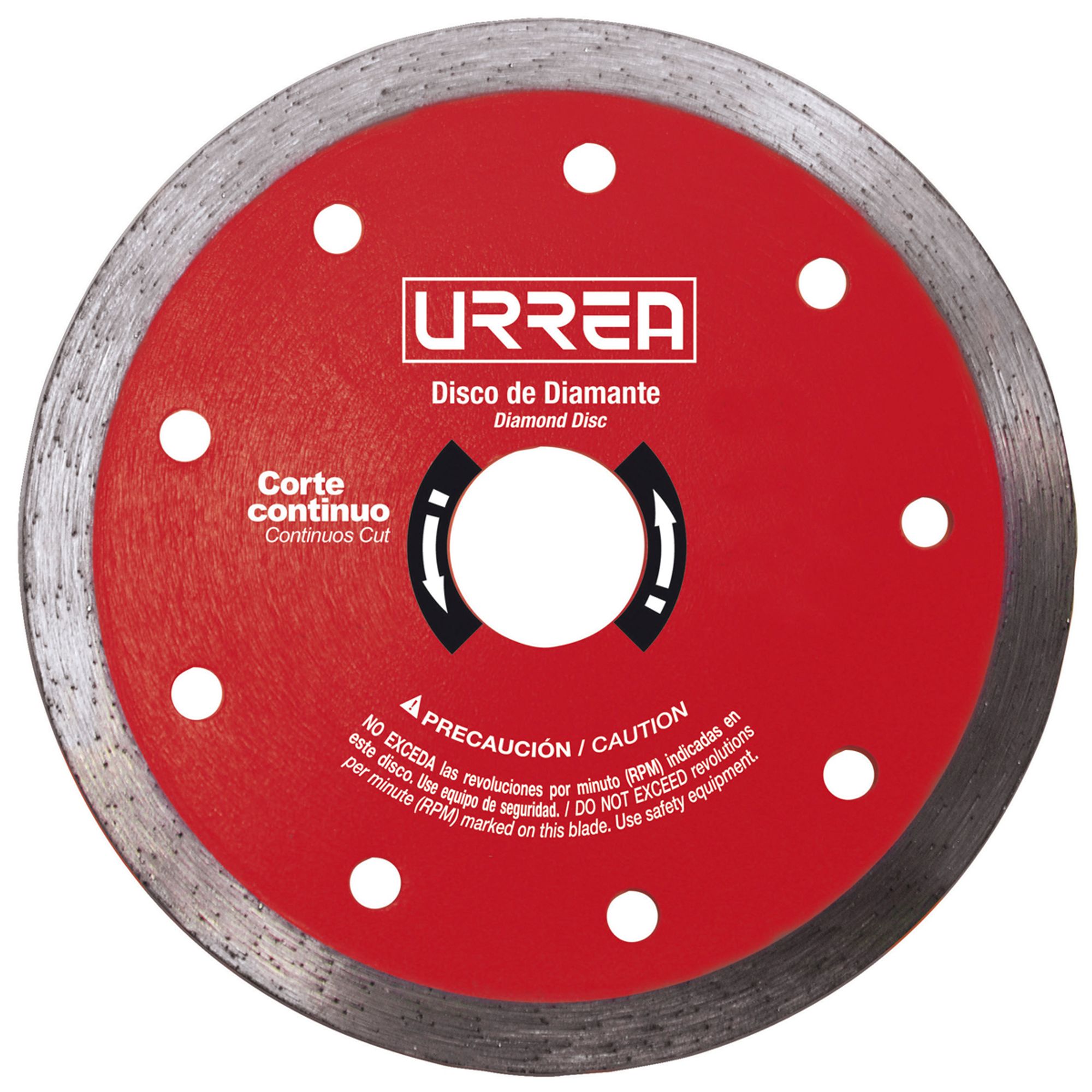 Disco de diamante uso industrial corte continuo 7 in Urrea