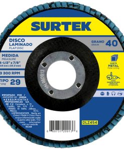 Disco laminado 4 1/2 in grano 40 Surtek