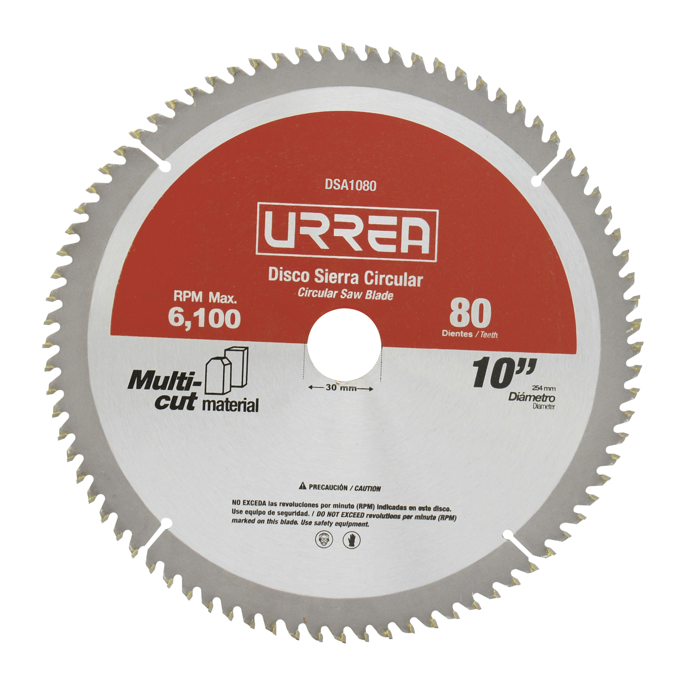 Disco sierra circular para aluminio 10 in 80 dientes Urrea
