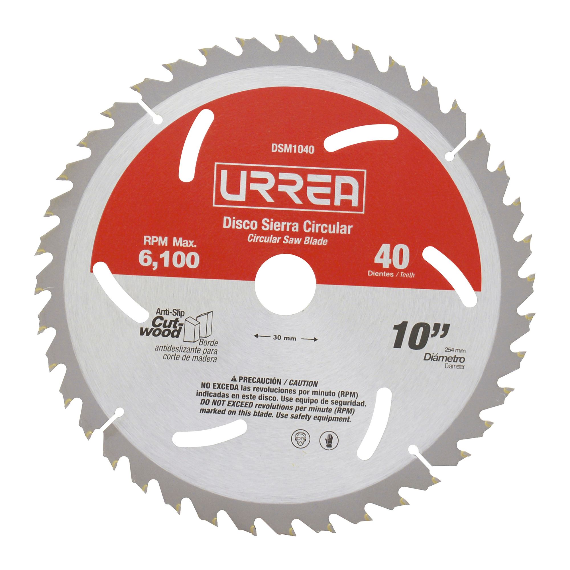 Disco par a sierra circular 10 in 40 dientes Urrea