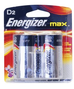 Pila alcalina marca Energizer® D con 2 piezas Surtek