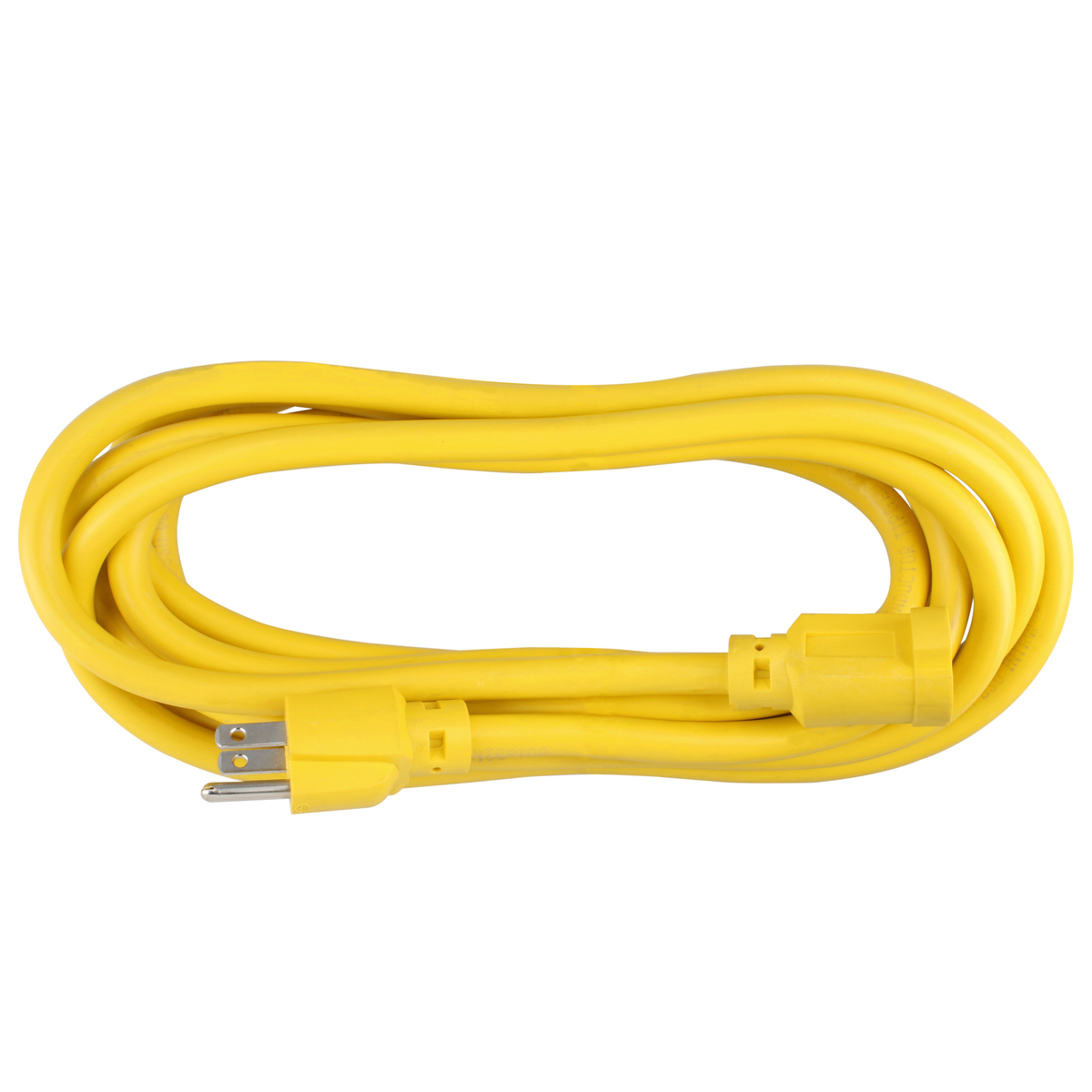 Extensión eléctrica uso extra rudo aterrizada color amarillo , 6 m