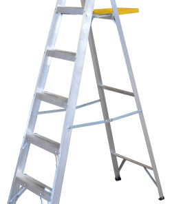 Surtek Escalera de aluminio tipo tijera, 5 peldaños, 1.83mt