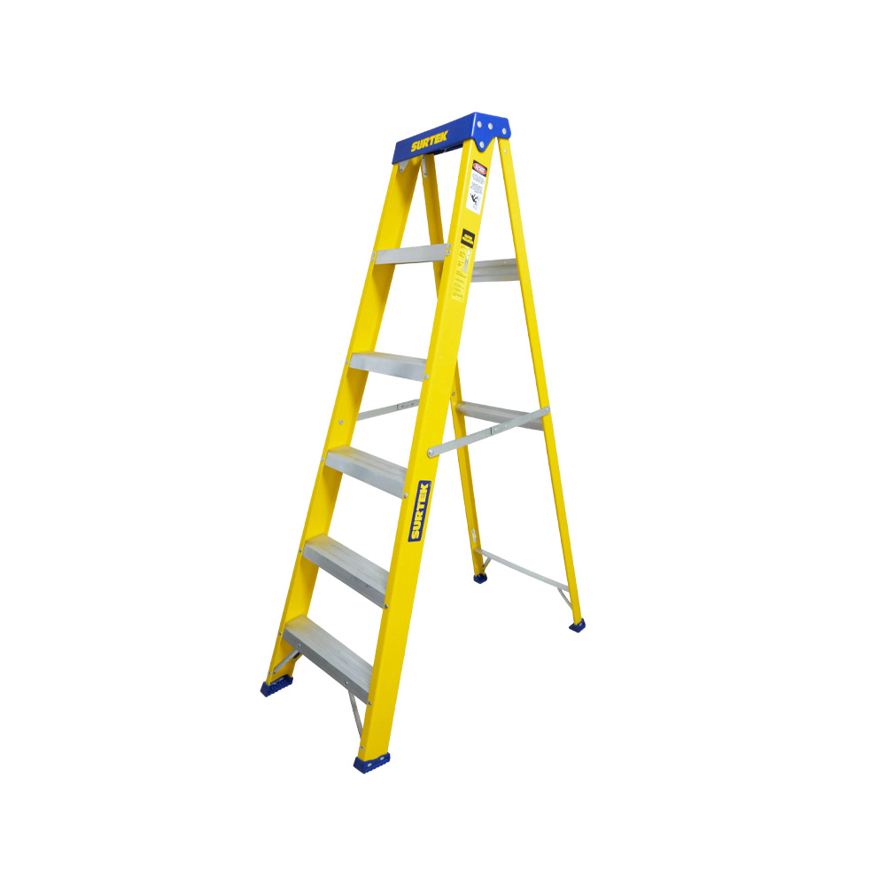 Escalera tijera fibra de vidrio 5 escalones tipo 2. Surtek
