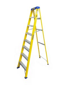 Escalera tijera fibra de vidrio 7 escalones tipo 2.  Surtek