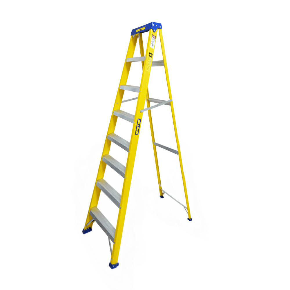 Escalera tijera fibra de vidrio 7 escalones tipo 2. Surtek