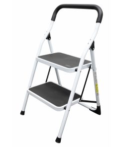 Escalera tubular plegable taburete acero 2 escalones Surtek.