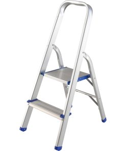 Escalera plegable tipo taburete aluminio 2 escalones Surtek.