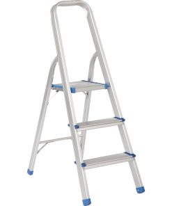 Escalera plegable tipo taburete aluminio 3 escalones Surtek.
