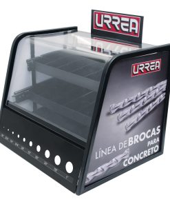 Exhibidor de mostrador para br ocas concreto con calibrador 3 9 cm x 35 cm x 37 cm