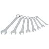 Juego de llaves combinadas sat inadas métricas, 12 puntas, 8 piezas en rack