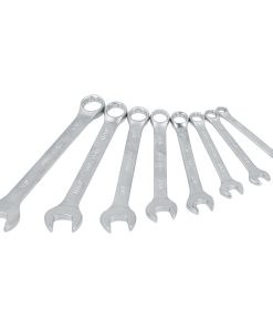 Juego de llaves combinadas sat inadas en pulgadas, 12 puntas, 8 piezas en rack